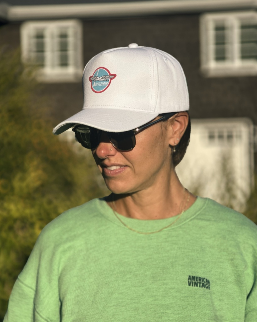 Hvít Loftleiðahúfa